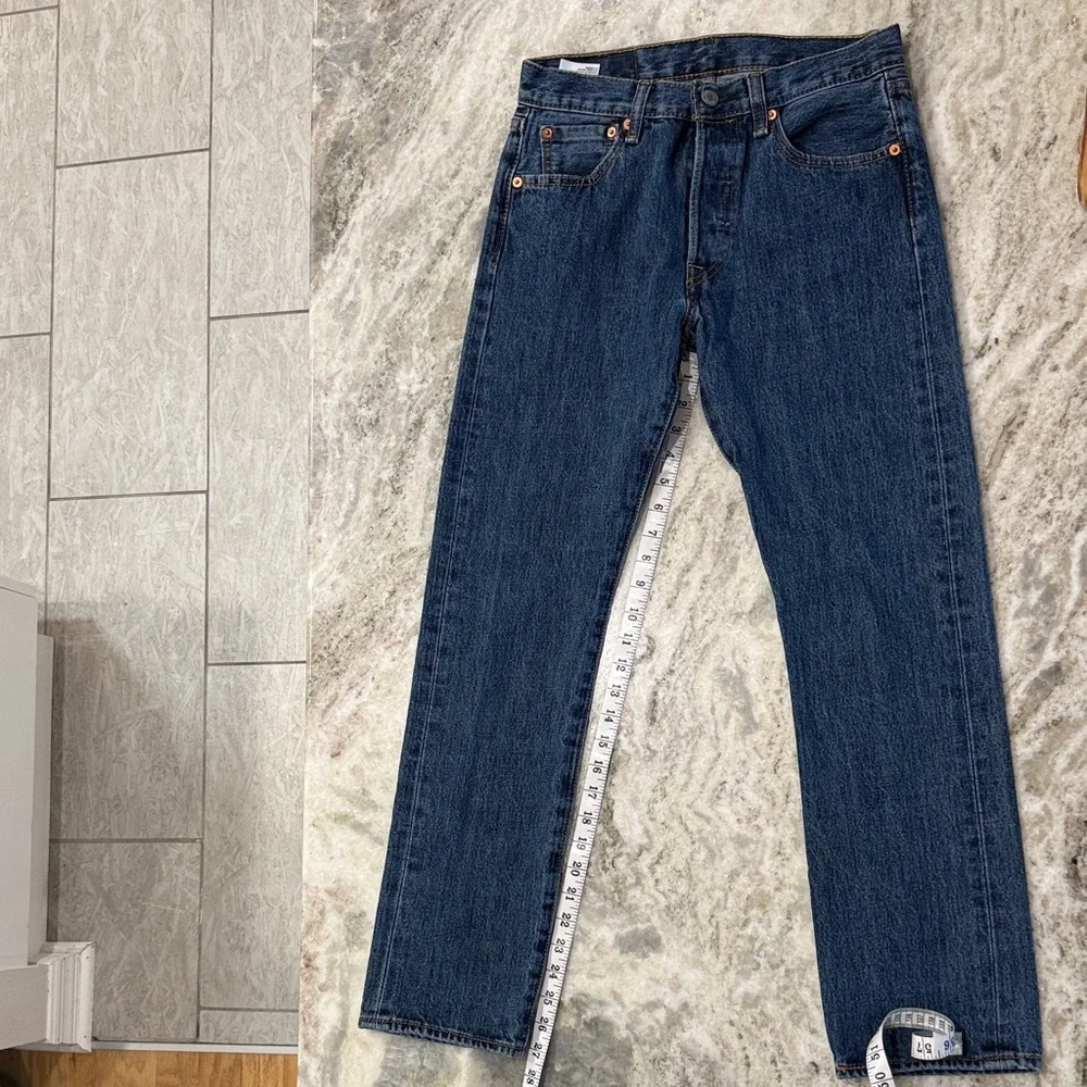 Levi's Men's Dark Blue Straight Jeans - Picture 3 of 5